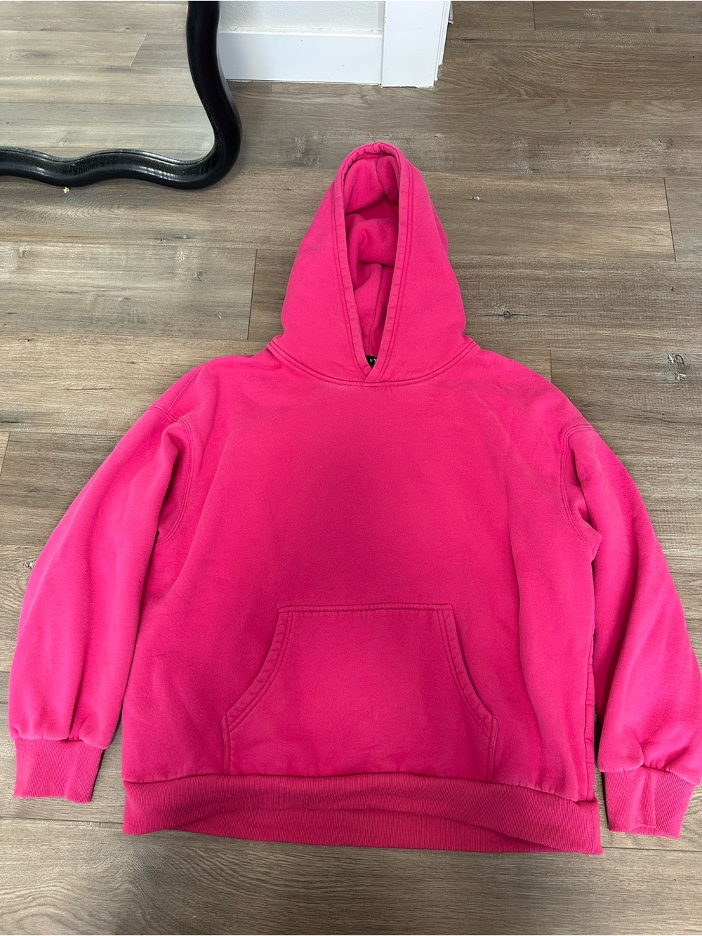 Women’s Hot Pink Hooded Pullover Sweatshirt